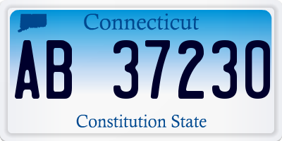 CT license plate AB37230