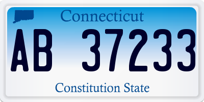 CT license plate AB37233