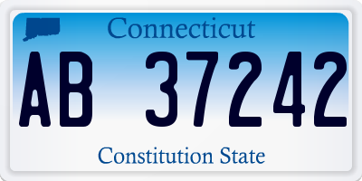 CT license plate AB37242