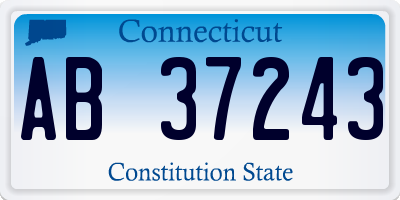 CT license plate AB37243