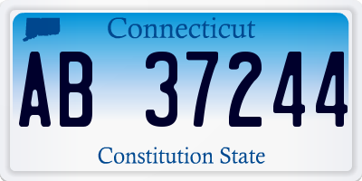 CT license plate AB37244