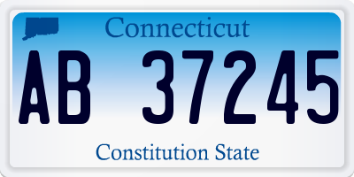 CT license plate AB37245