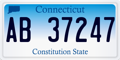 CT license plate AB37247