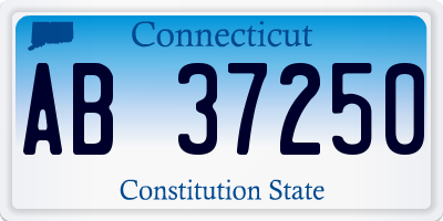 CT license plate AB37250