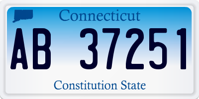 CT license plate AB37251