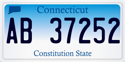 CT license plate AB37252