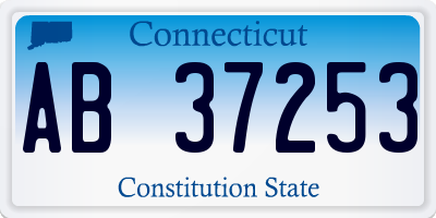 CT license plate AB37253