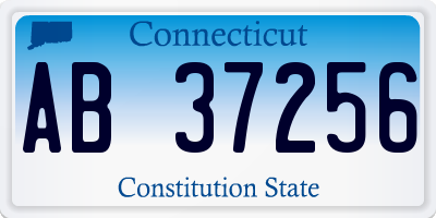 CT license plate AB37256