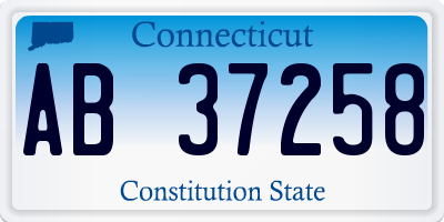 CT license plate AB37258