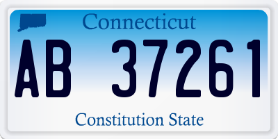 CT license plate AB37261