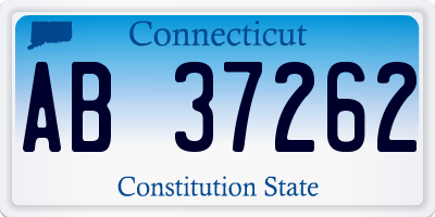 CT license plate AB37262