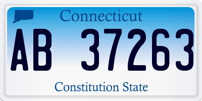 CT license plate AB37263