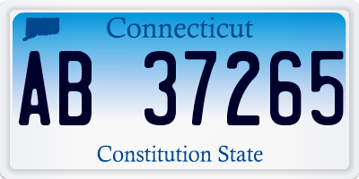 CT license plate AB37265