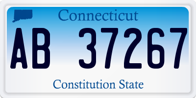 CT license plate AB37267