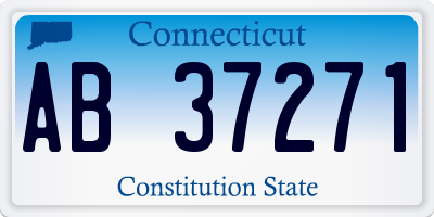 CT license plate AB37271