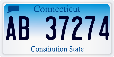 CT license plate AB37274