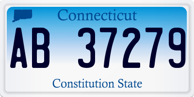 CT license plate AB37279