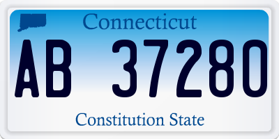 CT license plate AB37280