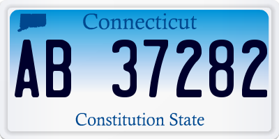 CT license plate AB37282