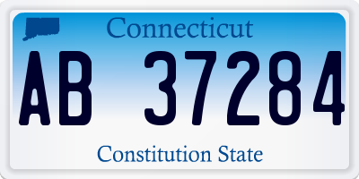 CT license plate AB37284