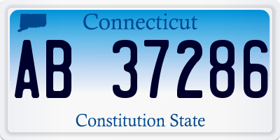 CT license plate AB37286