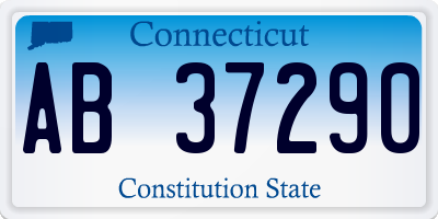 CT license plate AB37290