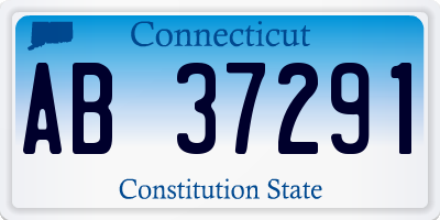 CT license plate AB37291