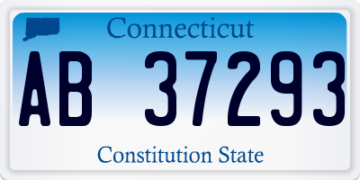 CT license plate AB37293