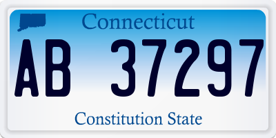 CT license plate AB37297