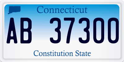 CT license plate AB37300