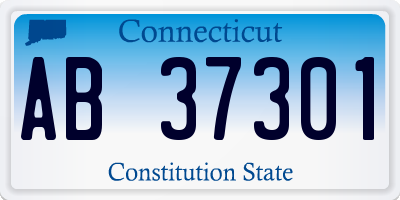 CT license plate AB37301