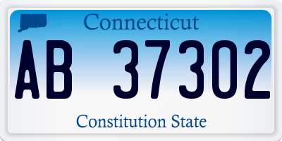 CT license plate AB37302