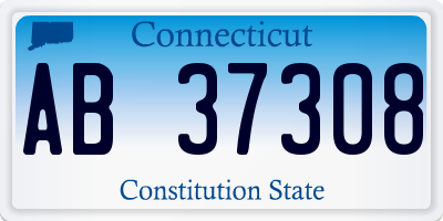 CT license plate AB37308