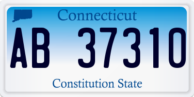 CT license plate AB37310