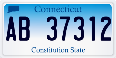 CT license plate AB37312