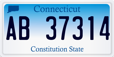 CT license plate AB37314