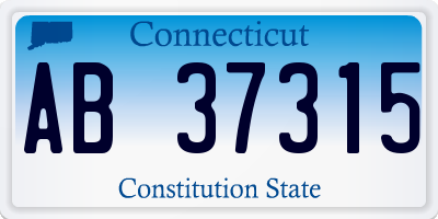 CT license plate AB37315