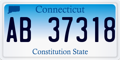 CT license plate AB37318