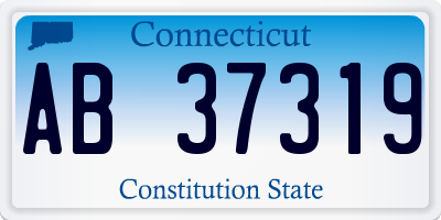 CT license plate AB37319