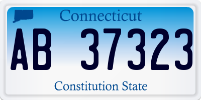 CT license plate AB37323