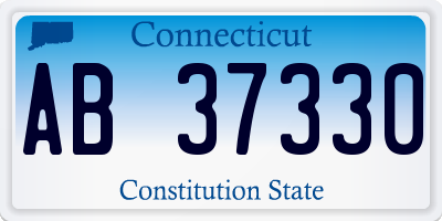 CT license plate AB37330