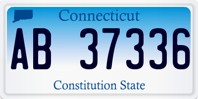 CT license plate AB37336