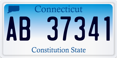 CT license plate AB37341