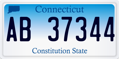 CT license plate AB37344