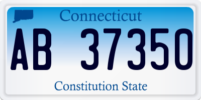 CT license plate AB37350