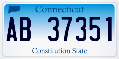 CT license plate AB37351