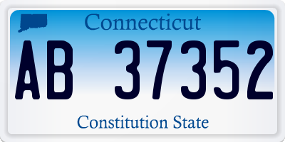 CT license plate AB37352