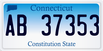 CT license plate AB37353