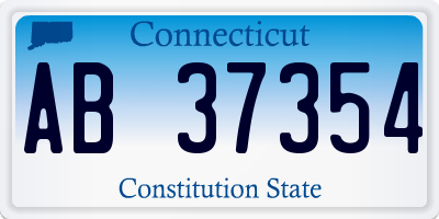 CT license plate AB37354