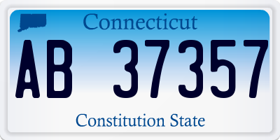 CT license plate AB37357